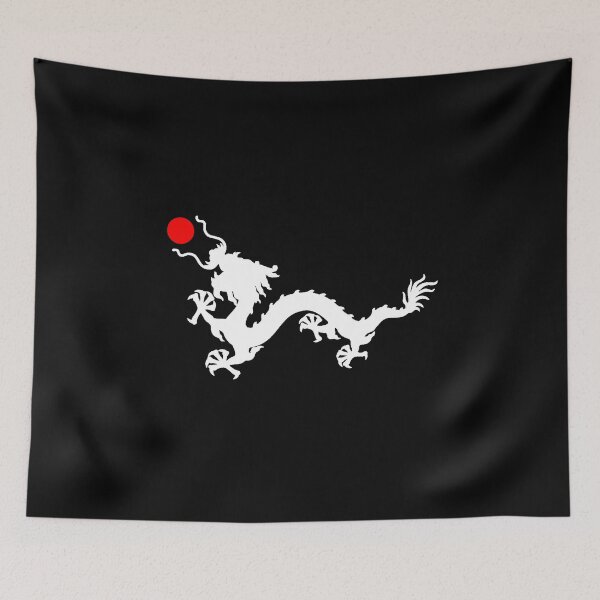 Item preview, White Imperial Chinese Dragon with Red Sun designed and sold by Mon & Matrix.