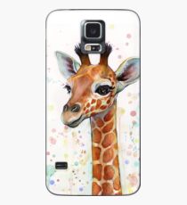 Baby Giraffe Watercolor Painting, Nursery Art Case/Skin for Samsung Galaxy