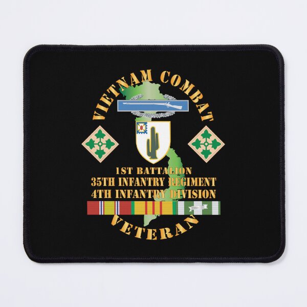 Item preview, Vietnam Combat Infantry Veteran w 1st Bn 35th Inf - 4th ID SSI X 300 designed and sold by Military Insignia Products.