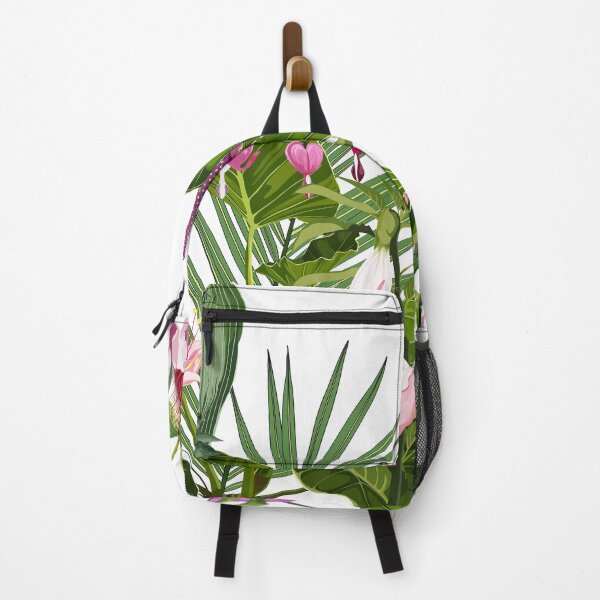 Item preview, Pink tropical flower and palm leaves illustration. designed and sold by MatyKotiv.