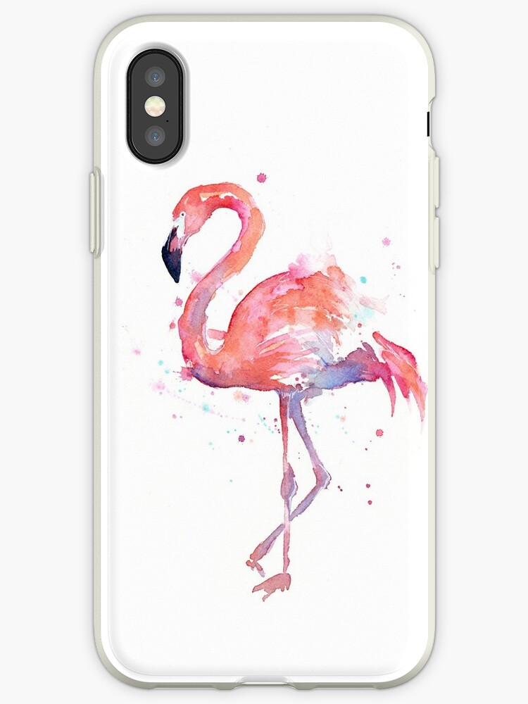 coque iphone xr flamant rose