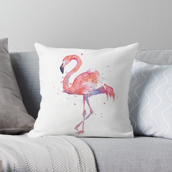 Flamingo Art Pillows Cushions for Sale Redbubble