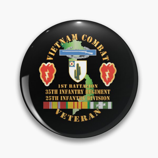 Item preview, Vietnam Combat Infantry Veteran w 1st Bn 35th Inf - 25th ID SSI X 300 designed and sold by Military Insignia Products.