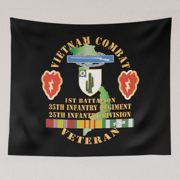 Item preview, Vietnam Combat Infantry Veteran w 1st Bn 35th Inf - 25th ID SSI X 300 designed and sold by Military Insignia Products.
