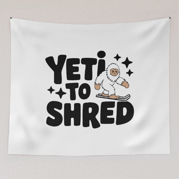 Item preview, Yeti To Shred! Cute Yeti Skiing Pun designed and sold by PMCreative.