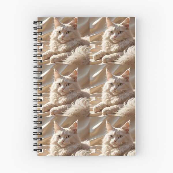 Item preview, Serene White Cat Portrait Digital Art Creamy Tones designed and sold by ART ATTACK ZONE.