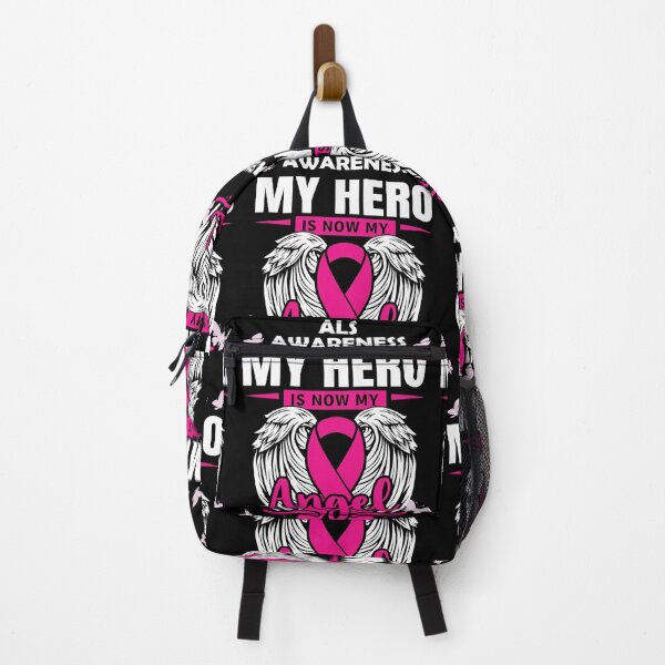Item preview, Als Awareness My Hero Is Now My Angel PINK Ribbon Remembrance Gift For Family Warrior Memory designed and sold by Papinour.