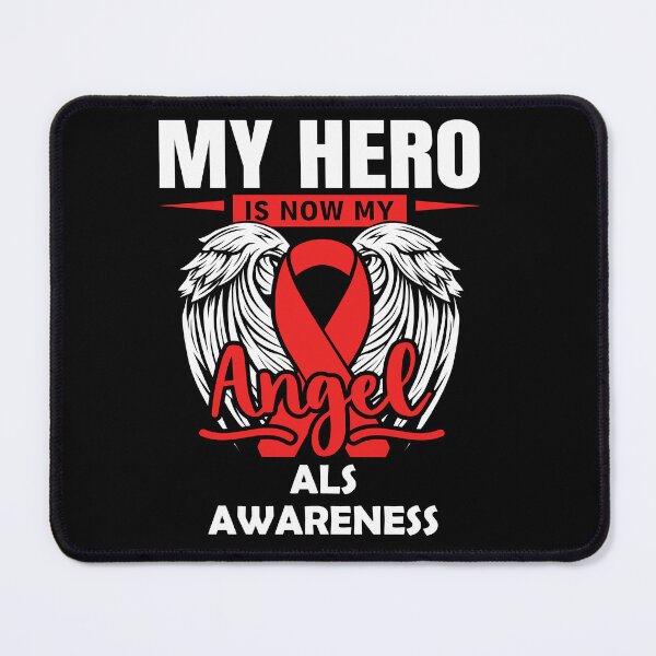 Item preview, Als Awareness My Hero Is Now My Angel RED Ribbon Remembrance Gift For Family Warrior Memory designed and sold by Papinour.