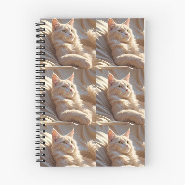 Item preview,  White Cat Portrait Digital Art Creamy Tones designed and sold by ART ATTACK ZONE.