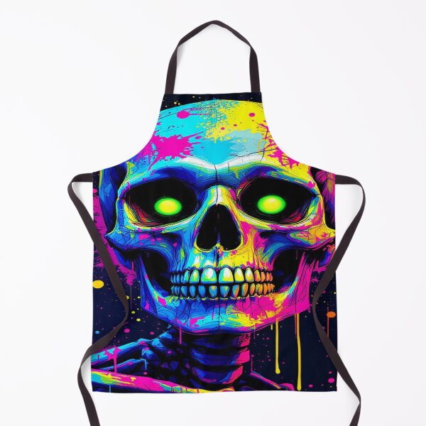 Item preview, Vivid Neon Skull Artwork with Splatter Effects designed and sold by 0Mystica0.