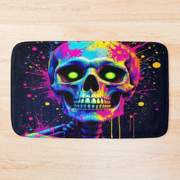 Item preview, Vivid Neon Skull Artwork with Splatter Effects designed and sold by 0Mystica0.