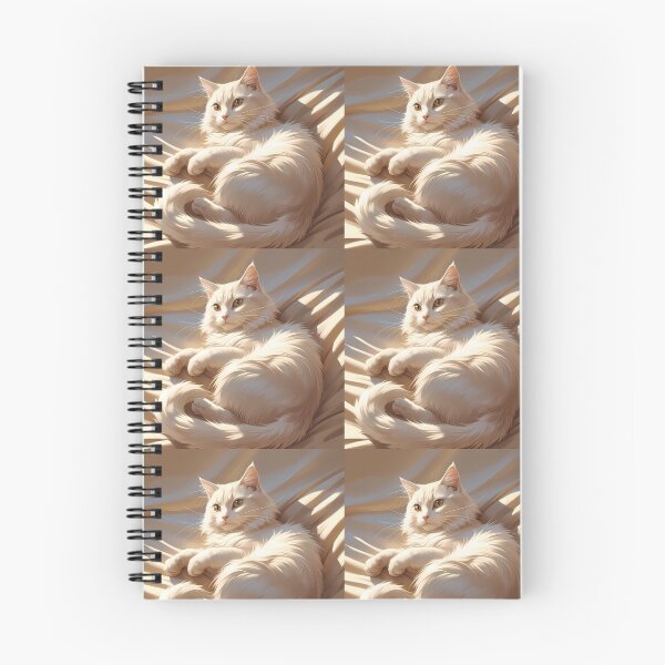 Item preview, Chill White Cat Portrait Digital Art Creamy Tones designed and sold by ART ATTACK ZONE.