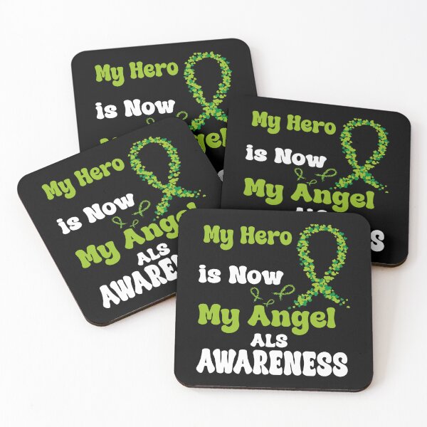 Item preview, Als Awareness My Hero Is Now My Angel green Ribbon Remembrance Gift For Family Warrior Memory designed and sold by Papinour.