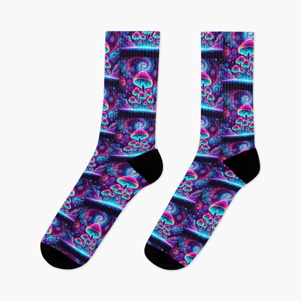 Item preview, Neon Psychedelic Mushrooms Trippy designed and sold by Taans-Creation.