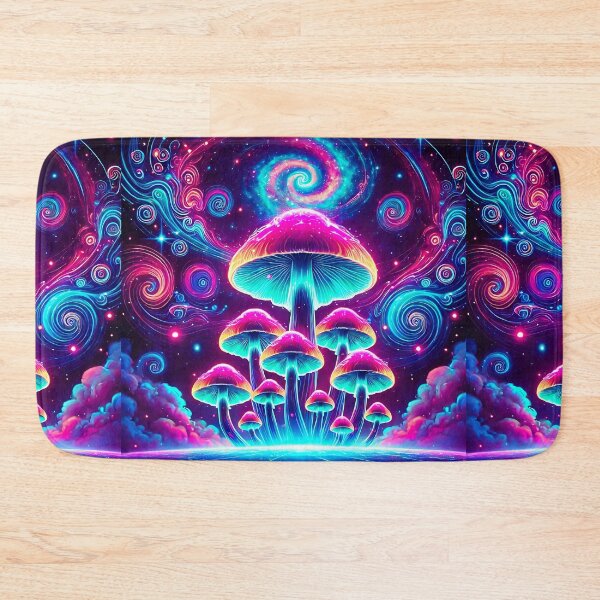 Item preview, Neon Psychedelic Mushrooms Trippy designed and sold by Taans-Creation.