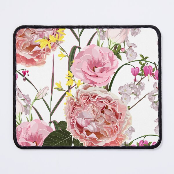 Item preview, Pink roses flowers and sakura branch,pink heart illusration. designed and sold by MatyKotiv.