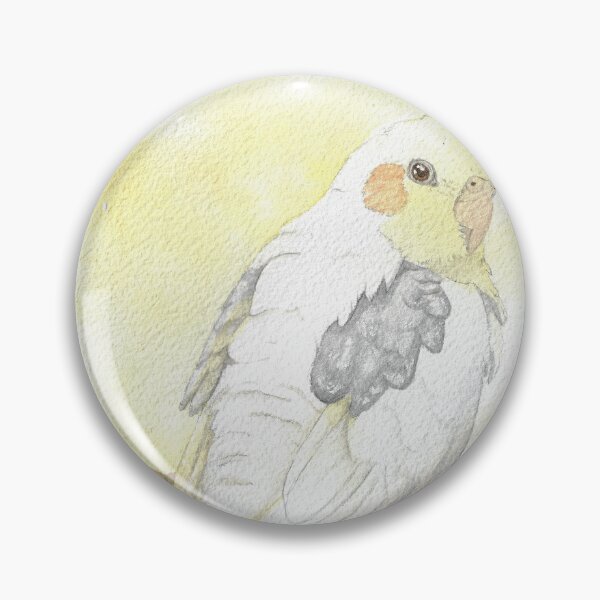 Item preview, cockatiel watercolor portrait painting designed and sold by L'Atelier Oranjade.