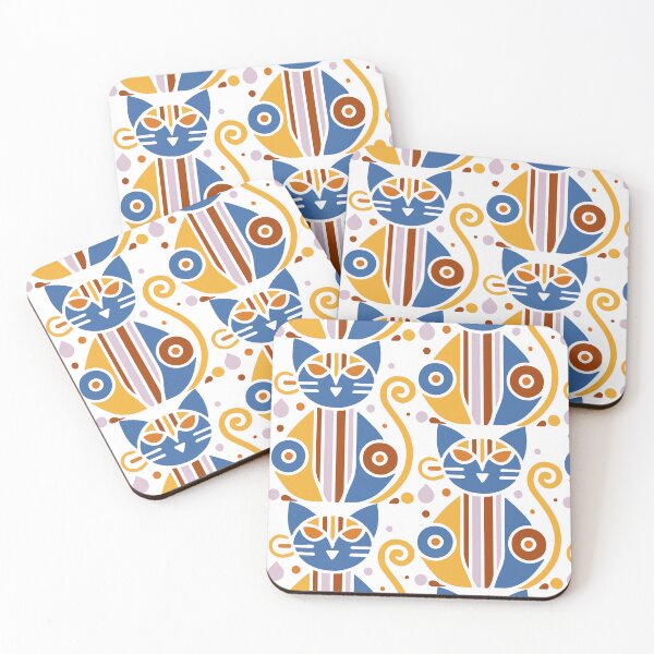 Artikelvorschau, Geometrische abstrakte Katze - Modernes Pop-Art-Design entworfen und verkauft von Artticadesigns.