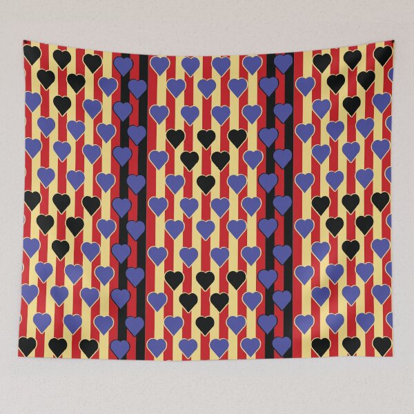 Item preview, Blue Valentine Heart-red yellow black blue pattern 13 designed and sold by StudioViArt.