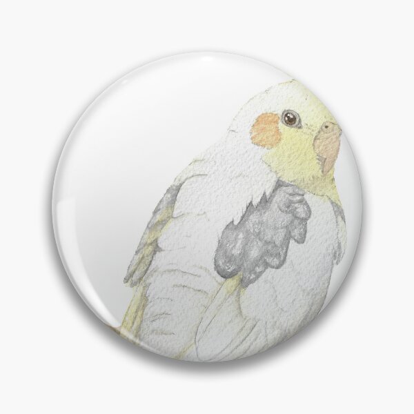 Item preview, cockatiel watercolor portrait painting v2 designed and sold by L'Atelier Oranjade.