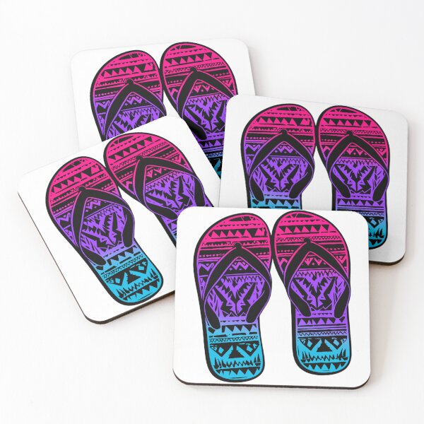 Item preview, Androgynous Pride Flag Tribal Flip-Flops Design – Vibrant Pride Art designed and sold by Travelslightly.