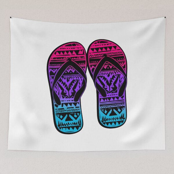 Item preview, Androgynous Pride Flag Tribal Flip-Flops Design – Vibrant Pride Art designed and sold by Travelslightly.