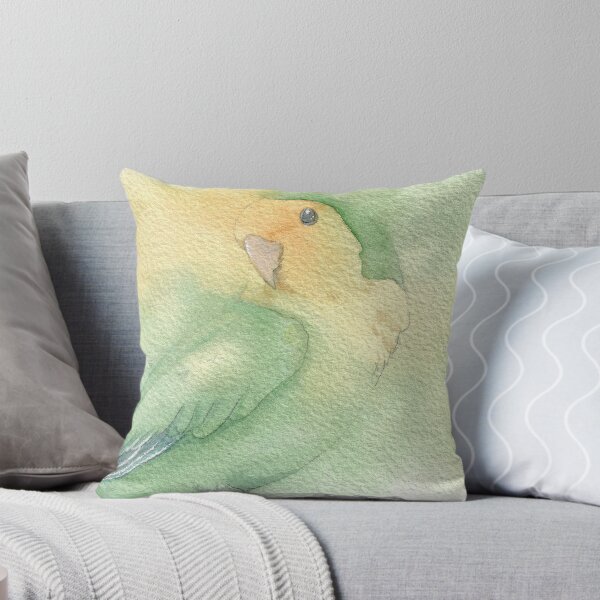 Item preview, Lovebird watercolor portrait designed and sold by L'Atelier Oranjade.