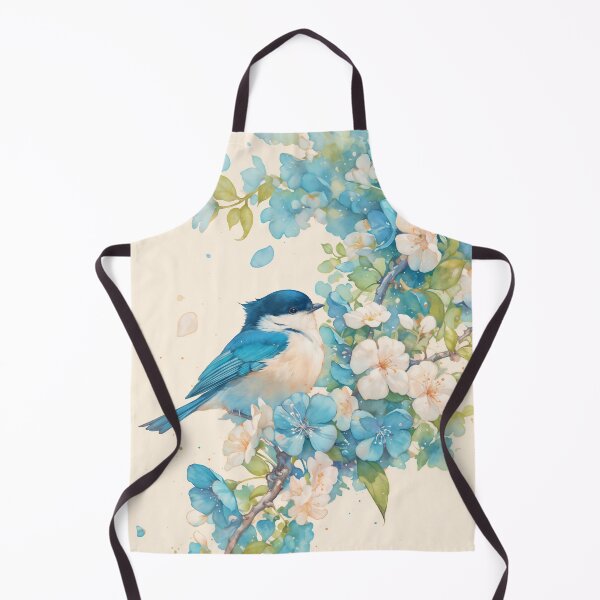 Item preview, Chickadee's Serenade Among Blue Blossoms designed and sold by AshiraCreations.