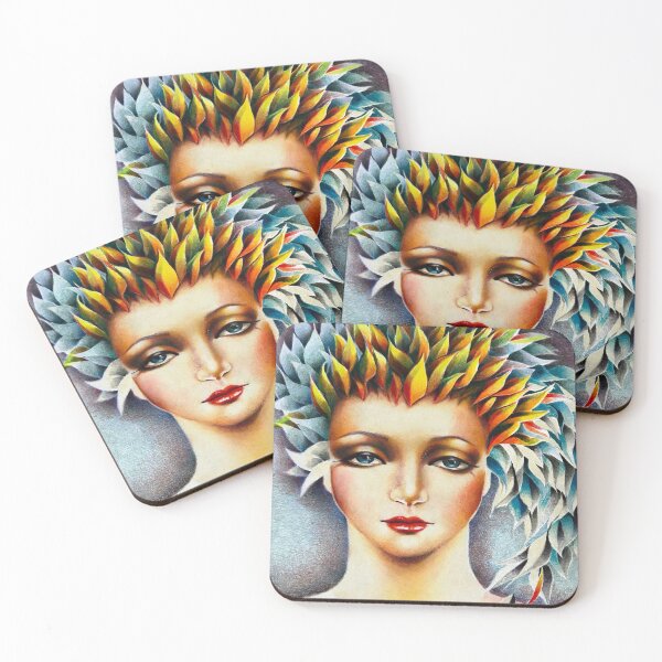 Item preview, 'Windswept". Hand drawn coloured pencil mental health art. designed and sold by Shoot-The-Moon.