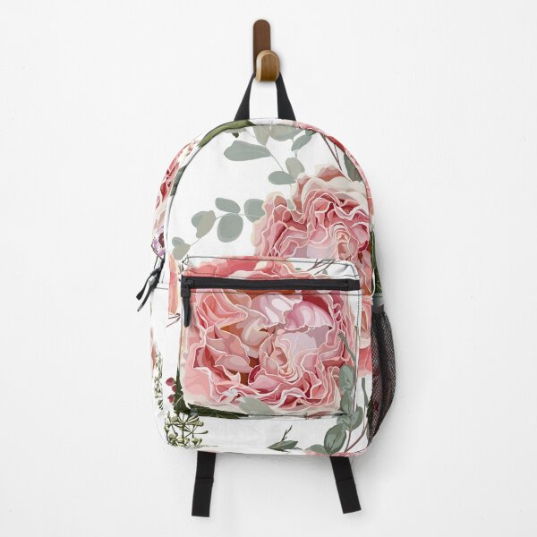 Item preview, Floral pattern with pink roses flowers and herbs. designed and sold by MatyKotiv.
