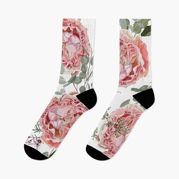 Item preview, Floral pattern with pink roses flowers and herbs. designed and sold by MatyKotiv.