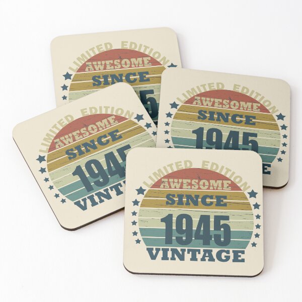 Item preview, Born in 1945 vintage funny 80th birthday designed and sold by Alexaltay.