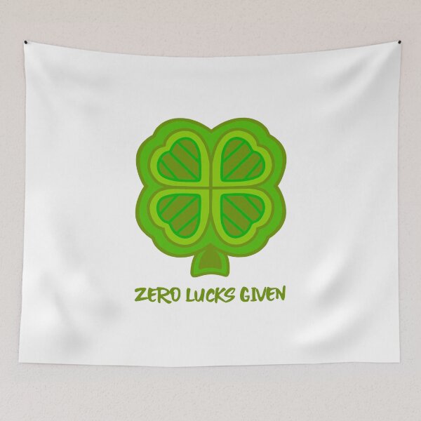 Item preview, Funny Zero Lucks Given Four Leaf Clover designed and sold by Sartoris Art.
