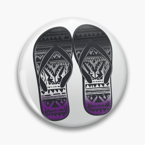Item preview, AsexualPride Flag Tribal Flip-Flops Design – Vibrant Pride Art designed and sold by Travelslightly.