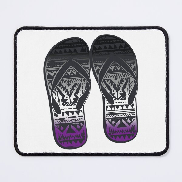 Item preview, AsexualPride Flag Tribal Flip-Flops Design – Vibrant Pride Art designed and sold by Travelslightly.
