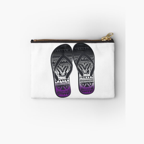 Item preview, AsexualPride Flag Tribal Flip-Flops Design – Vibrant Pride Art designed and sold by Travelslightly.