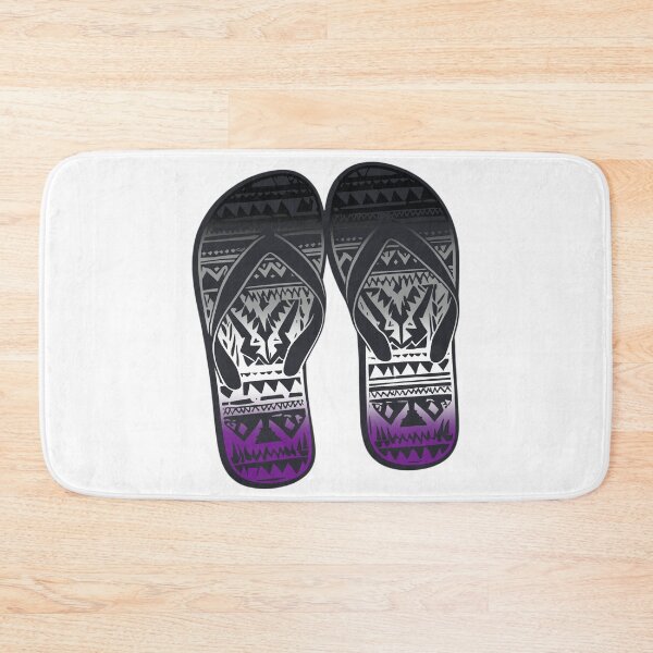 Item preview, AsexualPride Flag Tribal Flip-Flops Design – Vibrant Pride Art designed and sold by Travelslightly.