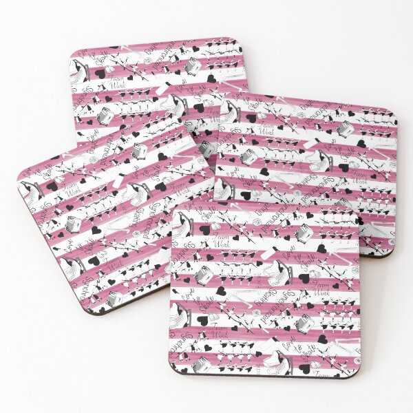 Item preview, Synchronized Skating Black and White, Striped Design- Merlot designed and sold by Purposely Designed.