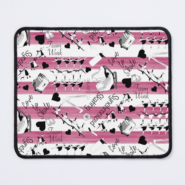 Item preview, Synchronized Skating Black and White, Striped Design- Merlot designed and sold by Purposely Designed.