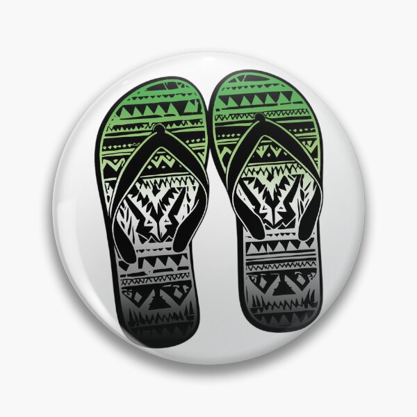 Item preview, Aromantic Pride Flag Tribal Flip-Flops Design – Vibrant Pride Art designed and sold by Travelslightly.