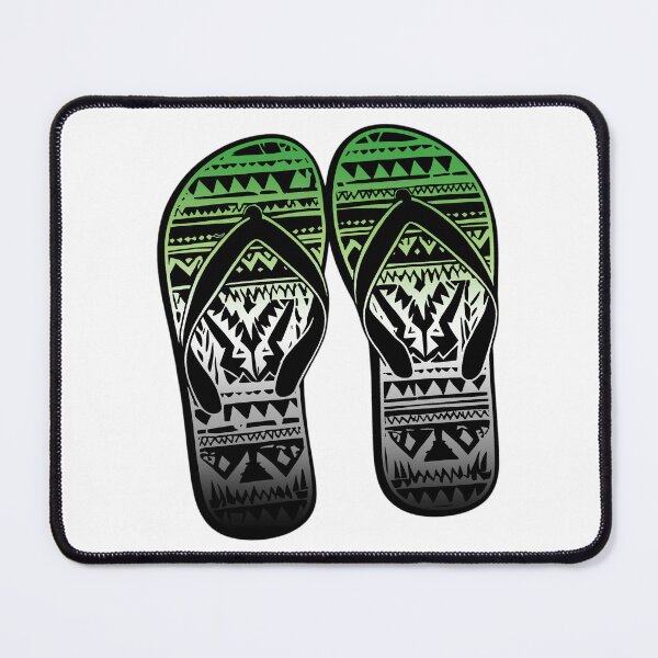 Item preview, Aromantic Pride Flag Tribal Flip-Flops Design – Vibrant Pride Art designed and sold by Travelslightly.