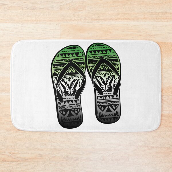 Item preview, Aromantic Pride Flag Tribal Flip-Flops Design – Vibrant Pride Art designed and sold by Travelslightly.