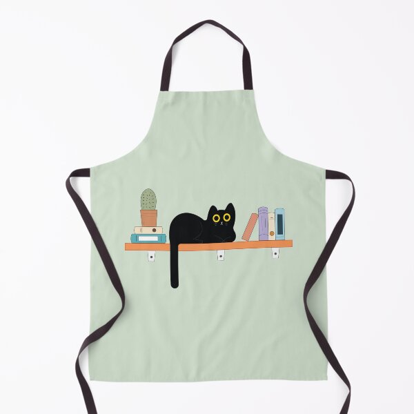 Item preview, Black Cat on Bookshelf – Bookish Reader & Library Lover designed and sold by silent ocean.