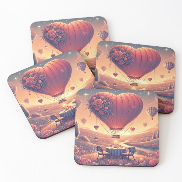 Item preview, Romantic Valentine's Day Hot Air Balloon Design designed and sold by Zeeshankhan1345.