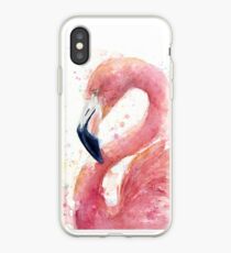 Flamingo Watercolor iPhone Case