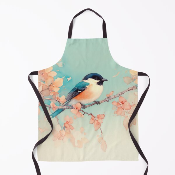 Item preview, Black-Capped Chickadee in a Peach Blossom Dream designed and sold by AshiraCreations.