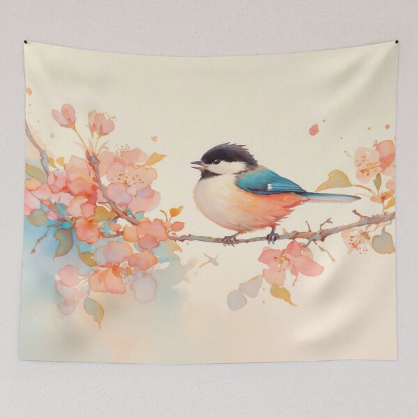 Item preview, Chickadee’s Perch in a Symphony of Blooms designed and sold by AshiraCreations.