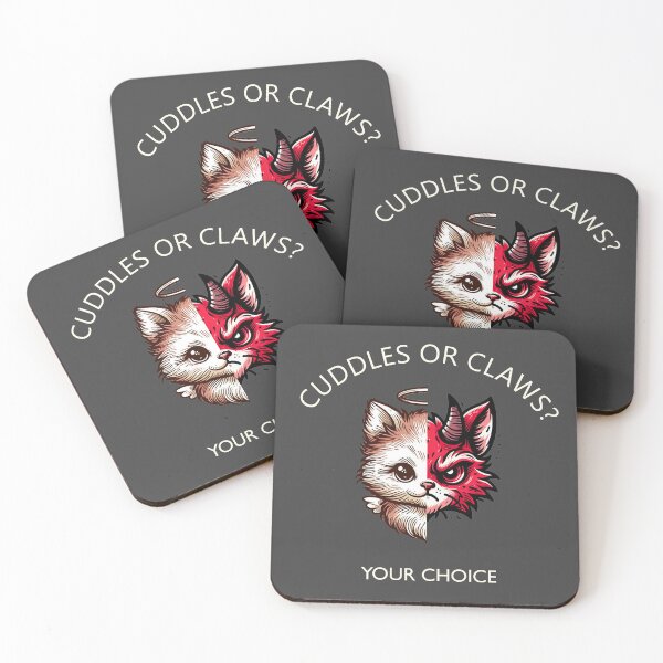Item preview, Cuddles or Claws? Angelic & Evil Cat Design designed and sold by MIDesign.