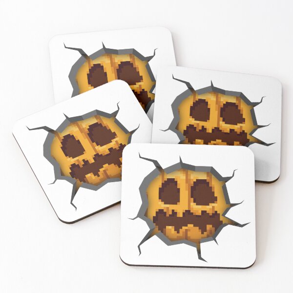 Item preview, Pumpkin Minecraft Block Pixel Art Cracked Wall designed and sold by Kubala Designs.