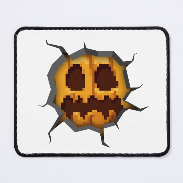 Item preview, Pumpkin Minecraft Block Pixel Art Cracked Wall designed and sold by Kubala Designs.